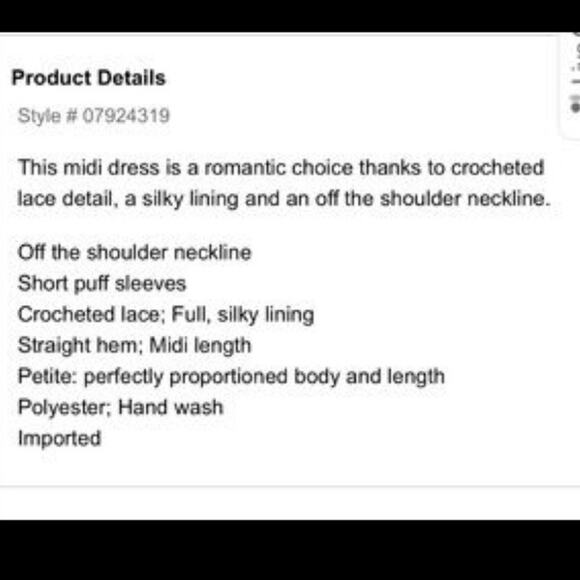 Express Lace Crochet Eyelet Midi Dress - Picture 12 of 14